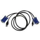 1.4M 15 Pin VGA + USB Male to Male VGA + Print Cable for CRT PC