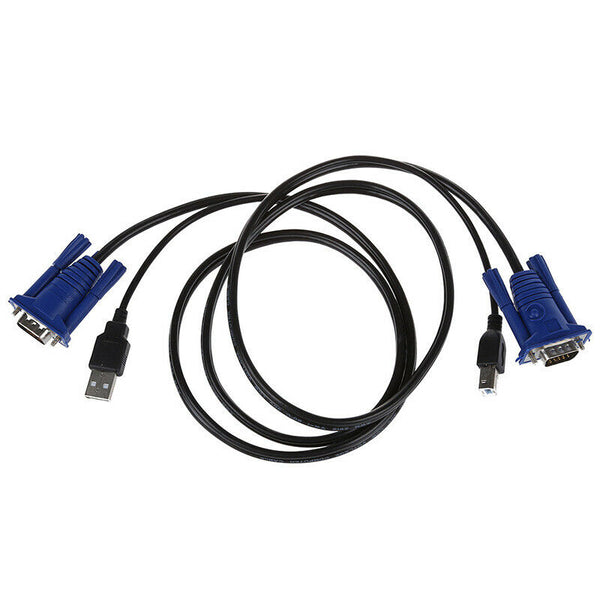 1.4M 15 Pin VGA + USB Male to Male VGA + Print Cable for CRT PC