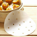 200 pcs Deep Fryer Liners 7.5 Inch Paper Liner Bamboo steamer perforates pe I2F2