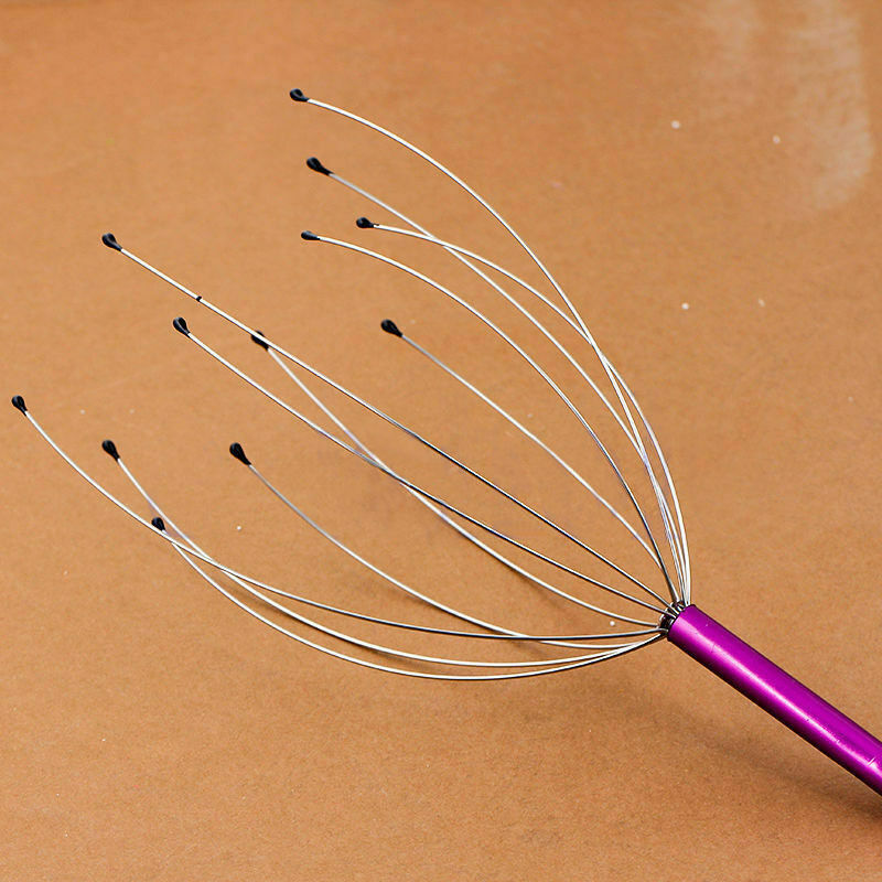 1x Head Massager Octopus Tackle Stress Head Neck Scalp Release Relax Wire G1Q2