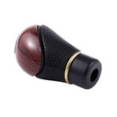 Universal Faux Leather Wood Manual Stick Gear Shift Knob Head Cover Black M5J6