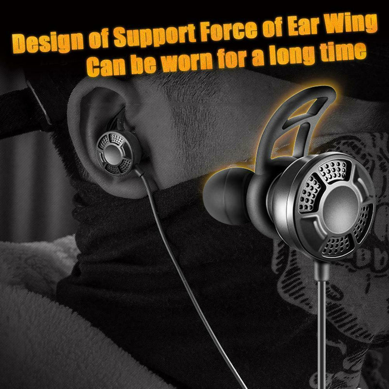 T2 Dual 3.5mm Wired In-Ear Earphone Volume Control Headset Earbud with Mic