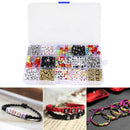 Kit of 1100 letter alphabet beads for braided bracelet with storage box