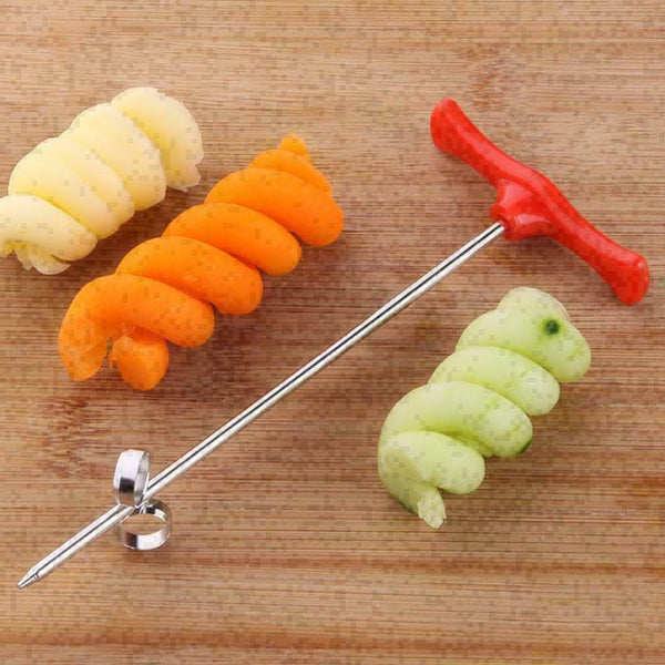 1*Vegetables Potato Carrot Spiral Screw Slicer Cutter Tool Kitchen I8I7 I0D H8M6