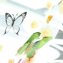 Chiffon Butterfly Pattern Wall Decoration Transparent Curtain Scarf Shawl C