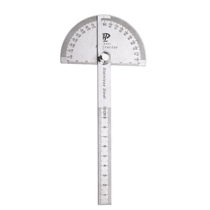 Stainless Steel 180 degree Protractor Angle Finder Rotary Measuring Ruler A