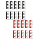20 Pieces 6 Positions Terminal Block Barrier Strip Jumper Fork Type, PVC, Brass