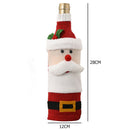 Wine Bottle Cover Christmas Decors Cartoon Dust Cover for Home Table (A)