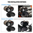 CS-834A4 Motorcycle Dual USB Charger Cigarette Lighter Socket w/ Voltmeter