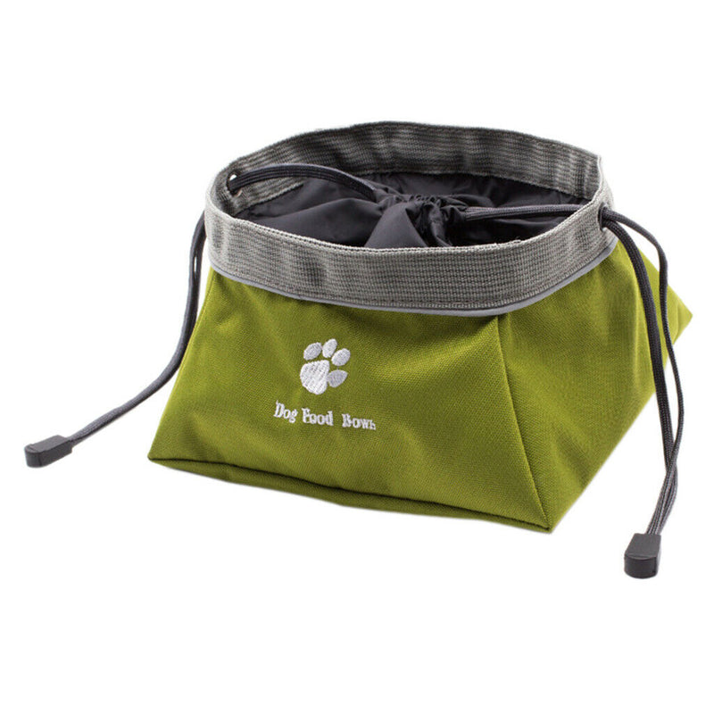 2-pc Travel Pet Bowls Collapsible Dul-use Water & Food Bowls for Dogs & Cats