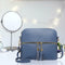 Tassel Shell Messenger Women Leather Handbags Solid Shoulder Bag (Lake Blue