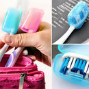 5PC Portable Toothbrushes Head Cover Holder Travel Hiking Camping Brush Cap Case