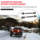 2pcs H11 Male to 9005 9006 Female Wiring Harness Headlight Adapter Socket
