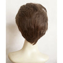 Men Brown Curly Wig Heat Resistant Hair Wigs Natural Looking for Party/Daily Use
