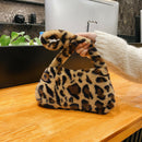 Animal Pattern Underarm Bag Women Mini Plush Shoulder Handbags Purse (7)
