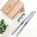 Office Blue Plastic White Board Magnetic Stripe Bars 30cm Length 2 pcs