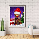 5D Full Drill Christmas Cat Diamond Painting Kit Rhinestone Mosaic Picture