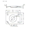 Rectangle Jack Plate for Les Paul or  Style Electric Guitar Bass