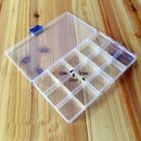15 Slots Transparent Plastic Fishing Lure Box Fishing Tackle Storage Box Tool
