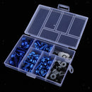 158Pcs Metal Motorcycle Complete Fairing Bolt Kit Fastener Clips Screws Blue