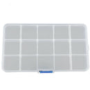 15 Slots Transparent Plastic Fishing Lure Box Fishing Tackle Storage Box