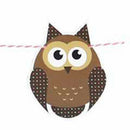 cartoon owl paper flag birthday party decoration banner bunting for children FT