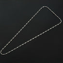 Stainless Steel Ball Beads Dog Tag Chains Necklace 20 Inch for Jewellery DI