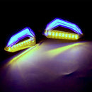 2x LED Motorcycle Turn Signal Turning Light Indicator Blue And Yellow dgs AFT