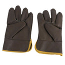 Welding Gloves 10" Cowhide Leather Protective Work Gloves Work Gloves, Brown