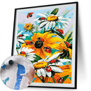 Painting By Numbers Kit DIY Insect Sunflower Canvas Oil Art Picture Craft
