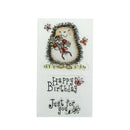 Lovely Hedgehog Happy Birthday Rubber Stamp Seal Scrapbooking Photo AlbumSP