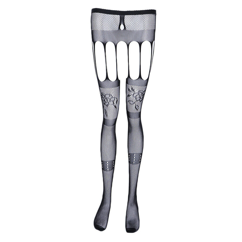 5 Pieces Suspender Socks Garter Thigh High Stockings for Women