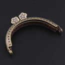8.5cm Metal Plum Blossom Frame Kiss Clasp Lock Arch for Bags Making Bronze