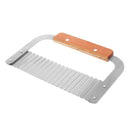 Soap Wax Vegetable Cutter Wavy Making Stainless tool Wood Handle Crinkle Slicer