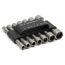 9pcs Socket Nut Driver Set Drill Bit Adapter 1/4'' Hex Shank 5-13mm