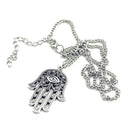Necklace pendant chain Kabbalah Hamsa Fatima Hamsa Mauvals to hand eye long U9K5