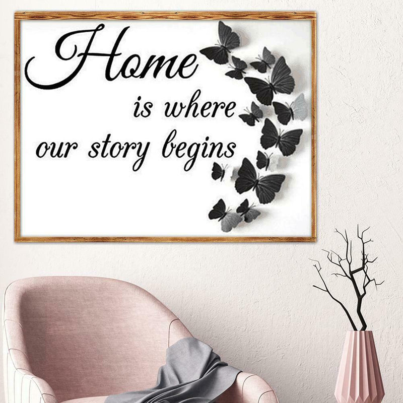 5D DIY Full Drill Diamond Painting Butterfly Cross Stitch Embroidery Crafts