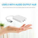 Portable 5Gbps USB 3.0 HUB Splitter 3 USB3.0 Audio Type C Female Adapter A
