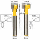 3x 2Pcs Matched Keyhole Cutter Router Bit Set 6mm Shank Woodworking DIY Tools