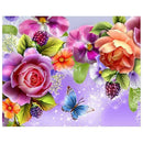5D Full Drill Diamond Flower Butterfly Painting DIY Mosaic Cross Stitch