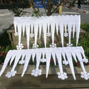 New  White Snowflake Ice Strip Xmas Christmas Decoration Ornament Festival Party