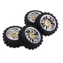 4Pcs RC Rock Crawler Car Tires Wheel Rim Set for 1/10 HSP Redcat  HPI
