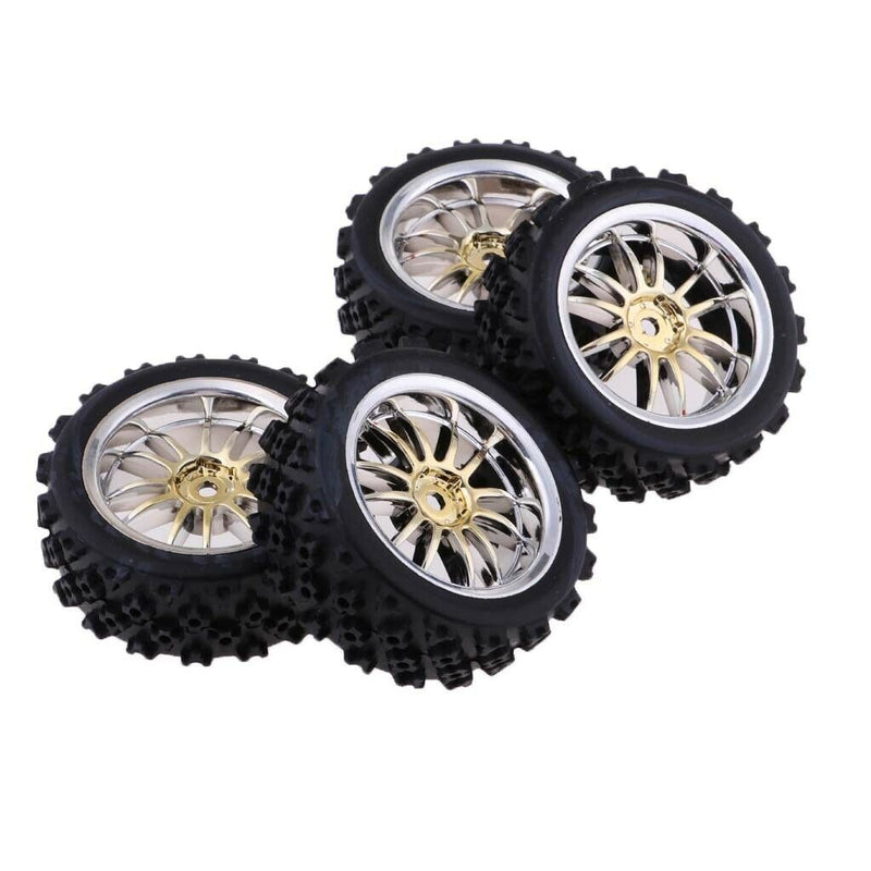 4Pcs RC Rock Crawler Car Tires Wheel Rim Set for 1/10 HSP Redcat  HPI