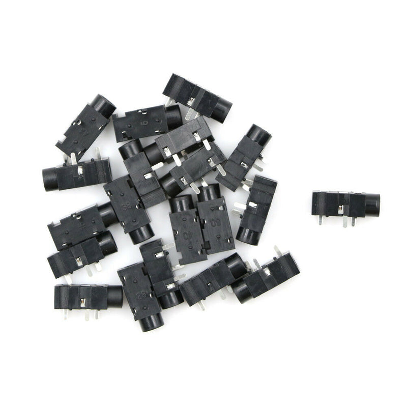 20Pcs PJ320B 3.5MM Female Audio Connector 3 Pin SMT SMD Stereo Headphone JackES