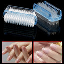 Double sided nail cleaning brush clean scrubber scrubbing bristles manicure   Pg