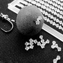 100Pcs/set Dumbell Bait Hair Rig Fishing Boilie Stops Rig Carp Stops New