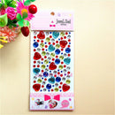 Self Adhesive Glitter Heart Style Crystal Jewel Diamond StickerRhinestoneStrip3c