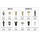 370Pcs Clip & Tools Bumper Trim Panel Body Fastener Push Rivet Kit for Mits