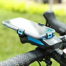 4 in 1 Bike Bicycle Phone Charging Treasure Rack Headlight (Blue 4000mAh)