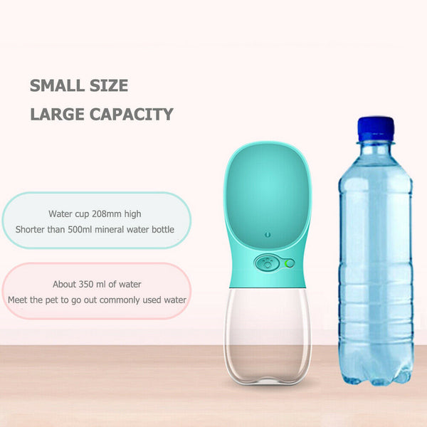 350ml Portable Pet Dog Water Bottle Travel Drinking Water Dispenser Feeder